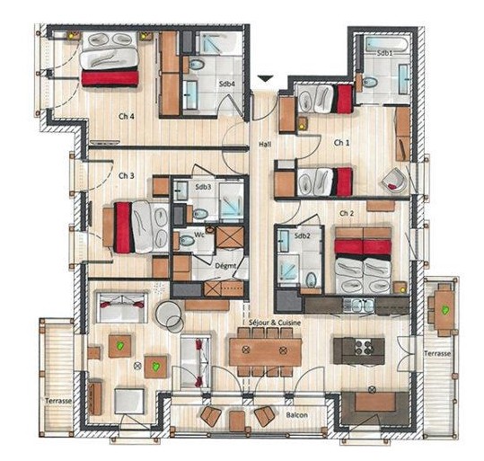 Annapurna-A301-plan-location-appartement-chalet-Les-Gets