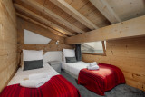 Suite-de-l-Alpe-Aiguille-du-Midi-chambre-lits-simples-location-appartement-chalet-Les-Gets