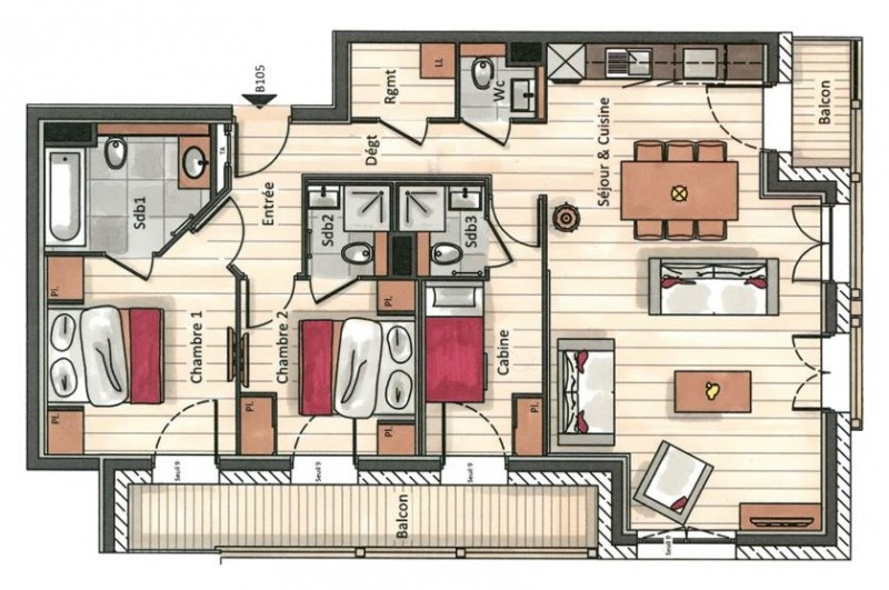 Annapurna-B105-plan-location-appartement-chalet-Les-Gets