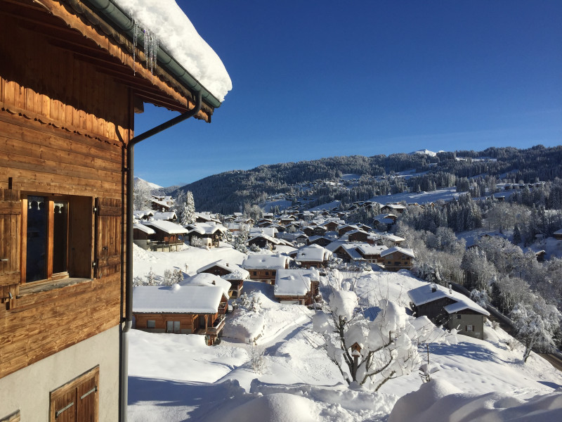 Chez-Rose-exterieur-hiver-vue-montagne-location-appartement-chalet-Les-Gets