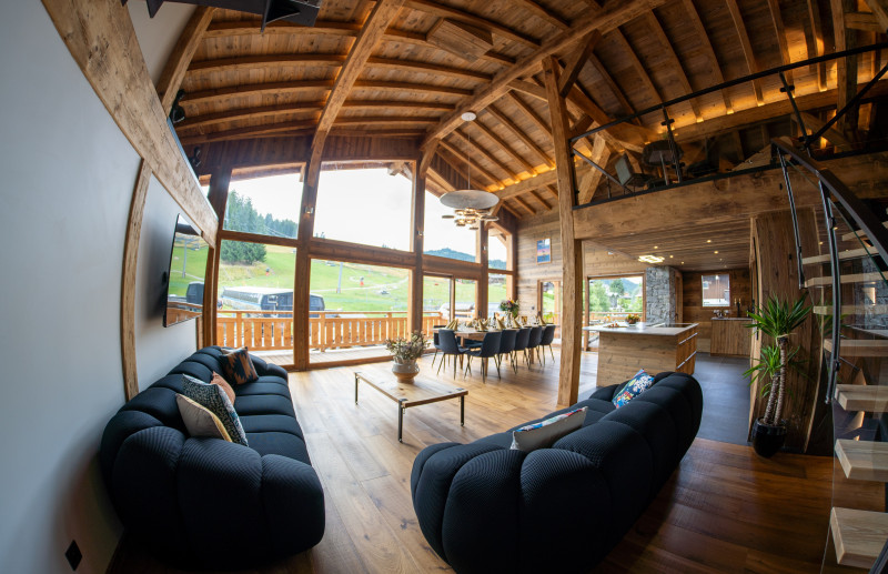 teka-roof-top-salle-a-manger-salon-cuisine-vue-pistes-location-appartement-chalet-Les-Gets