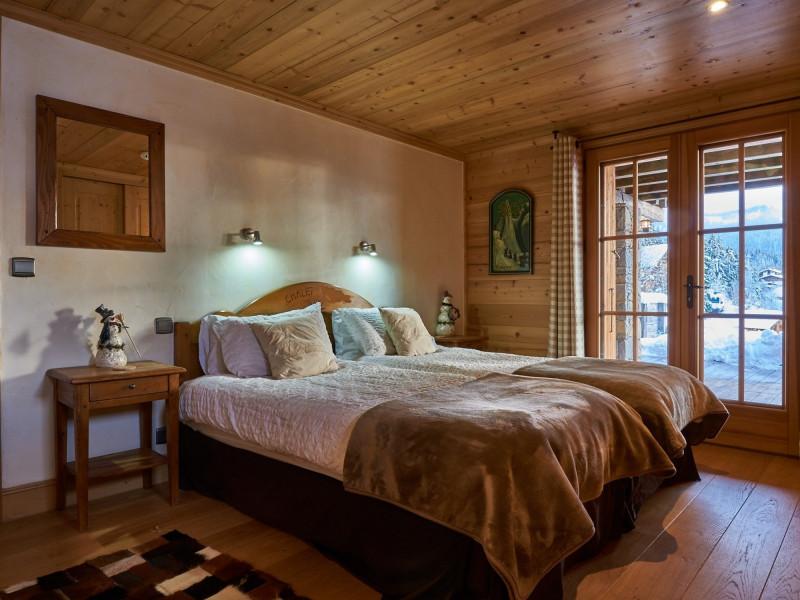 Vinson-chambre-lit-simple-location-appartement-chalet-Les-Gets