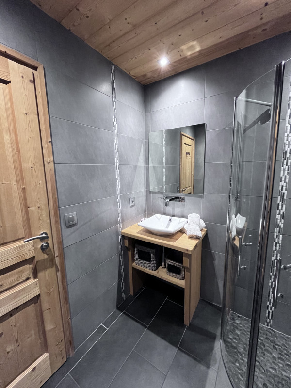 Virolet-hors-piste-salle-de-bain-douche-location-appartement-chalet-Les-Gets